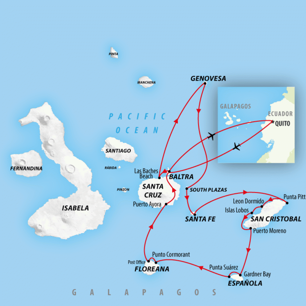 Ultimate Galapagos - 10 days map