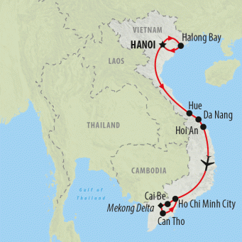 Best of Vietnam - 13 Days map