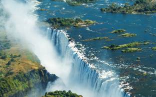 Aerial shot of Victoria Falls | Africa