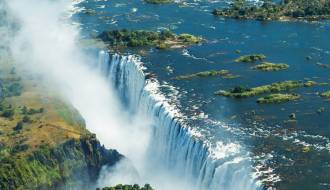 Aerial shot of Victoria Falls | Africa