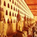 Statues in the beautiful Buddha garden in Vientiane