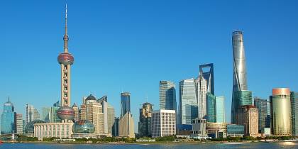 View across the river of Shanghai