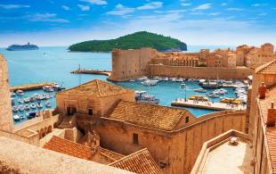 View of Dubrovnik from the old city walls - Croatia Tours - On The Go Tours