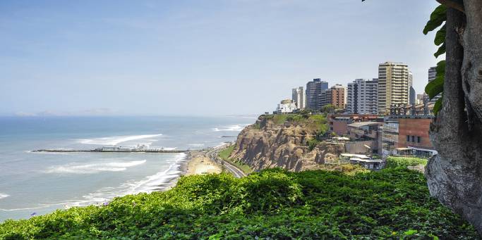 Coastal view of Miraflores in Lima | Peru | South America