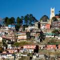 Houses in the side of the cliff in Shimla