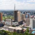 Aerial view of Nairobi and its skyscrapers