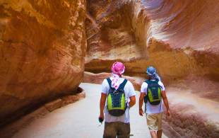 Walking down the Siq - Jordan Tours - On The Go Tours
