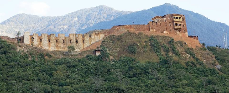 Crumbling ruins in the rugged wilderness of Wangdue