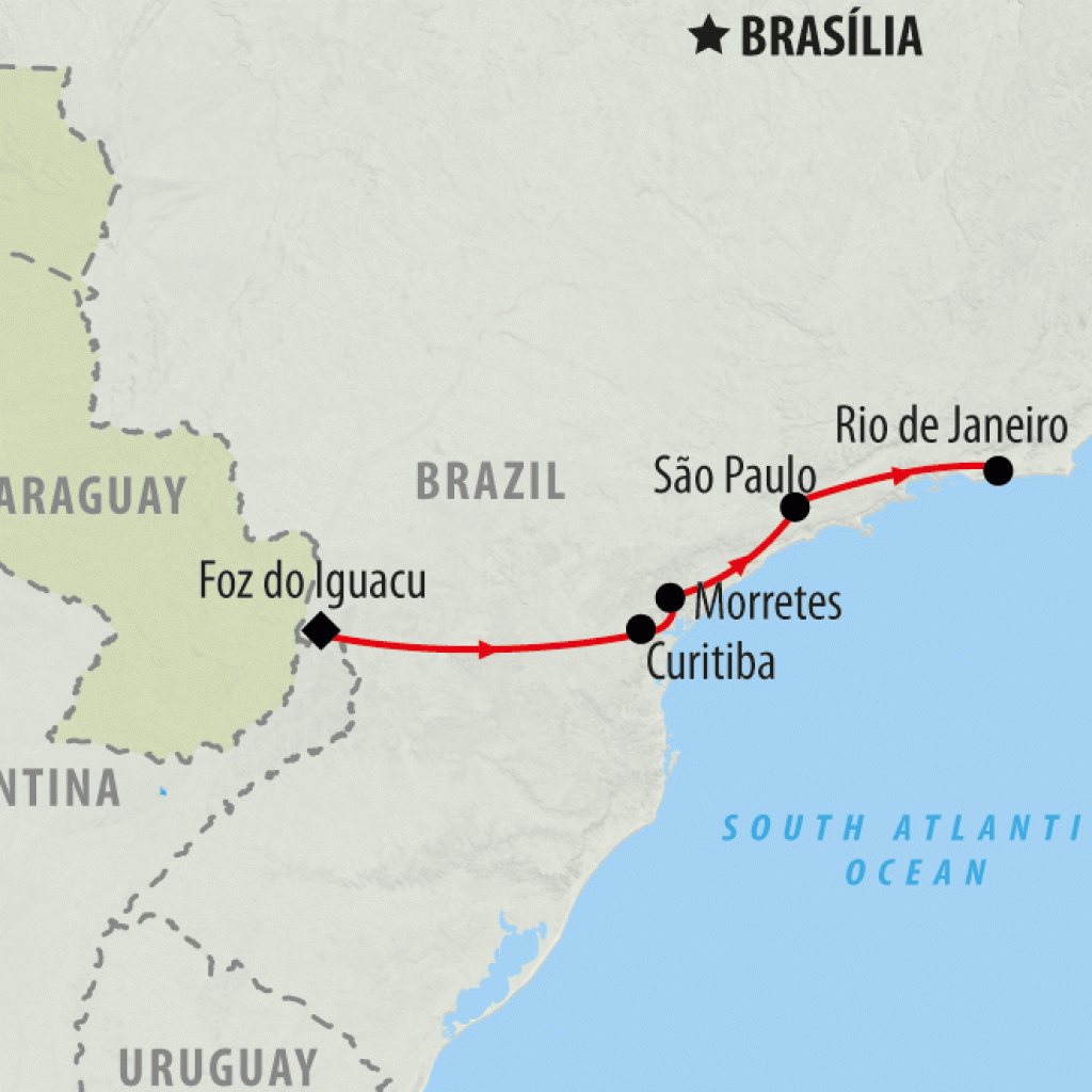Way to Rio - 10 days map