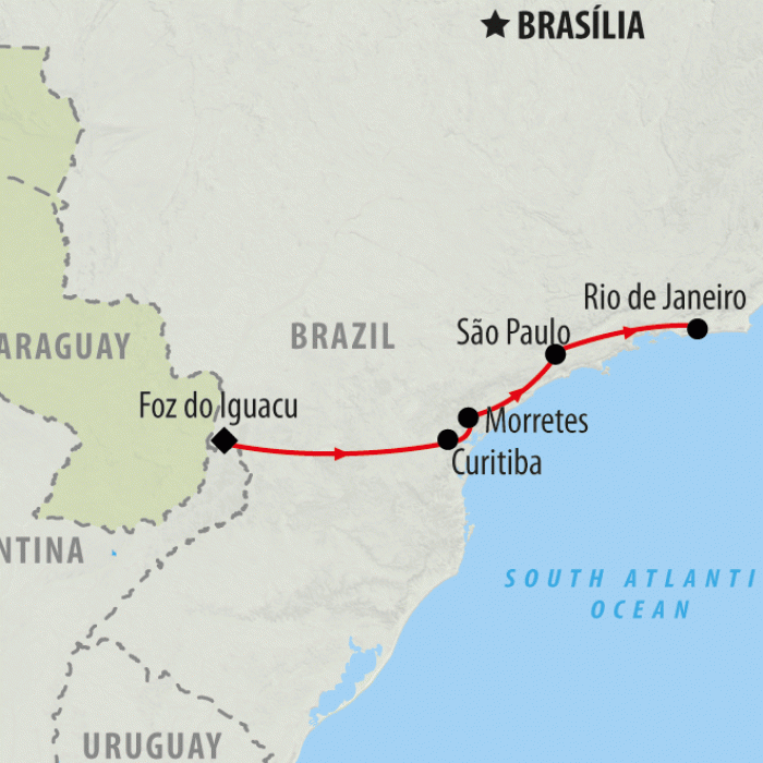 tourhub | On The Go Tours | Way to Rio - 10 days | Tour Map