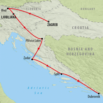 Western Balkans Discovery - 7 days map