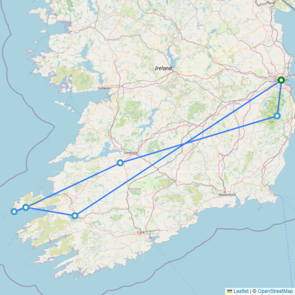 Wild Ireland Express - 3 days map