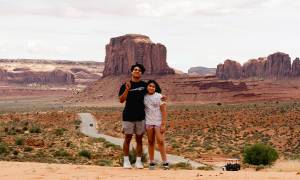Wild West Express main - family at monument valley