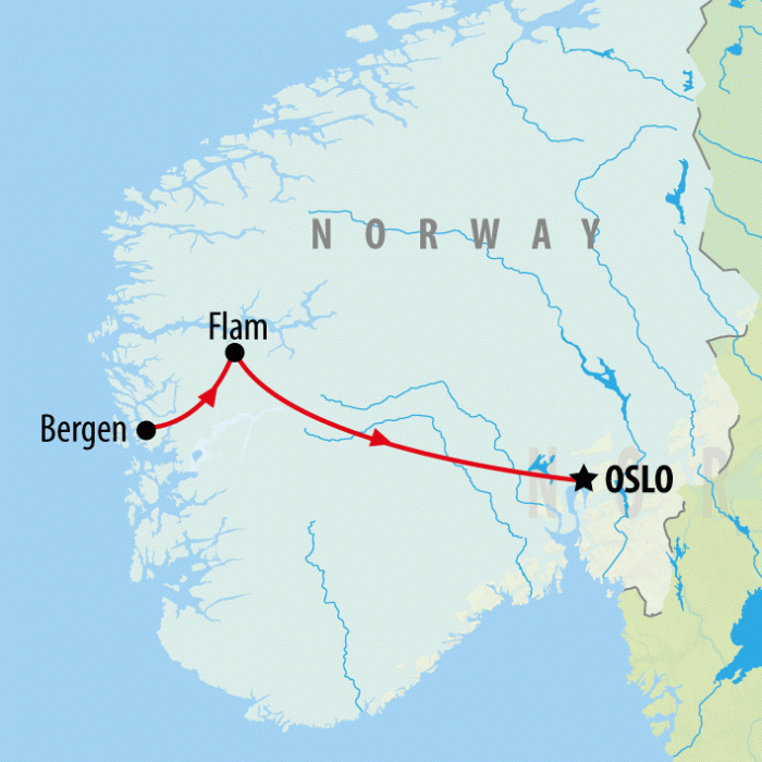tourhub | On The Go Tours | Winter Wonders of Norway - 7 days | Tour Map