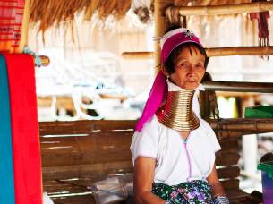 Women of the long necked Karen hill tribe, Thailand