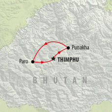 Wonders of Bhutan - 7 Days Map