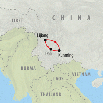 Yunnan Experience - 8 days map