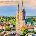 Sun shining through the cathedral in Zagreb