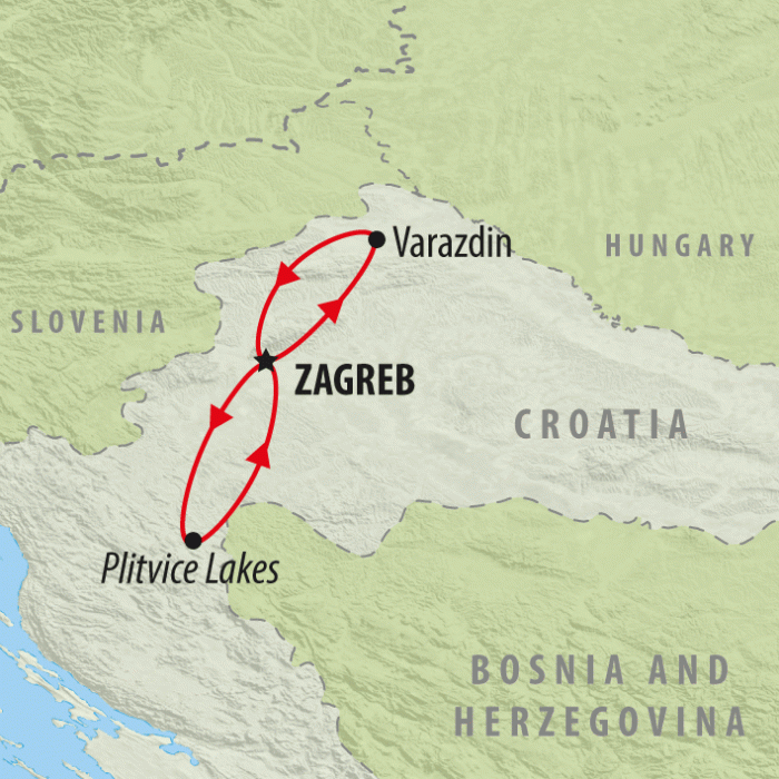 tourhub | On The Go Tours | Zagreb City Stay - 5 days | Tour Map