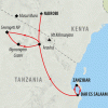 Zebras & Zanzibar - 11 days Map