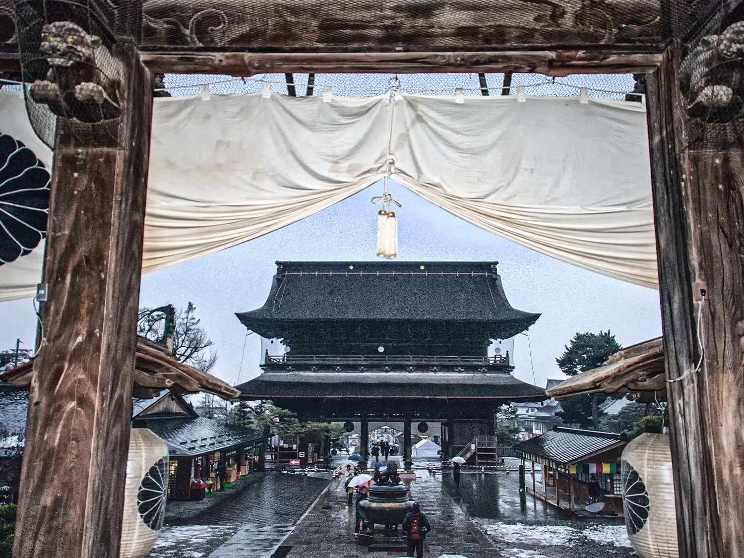 Zenkoji Temple in winter