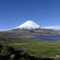 Picturesque valley and mountain in Putre