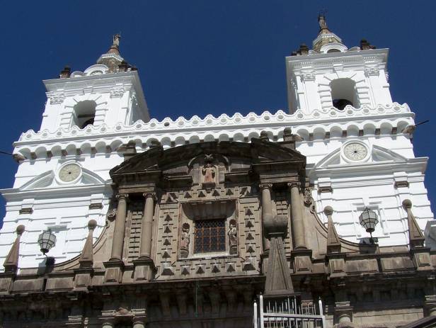 Ecuador's capital city, Quito, surrounded by mountains