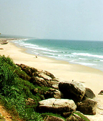 A calm sandy beach