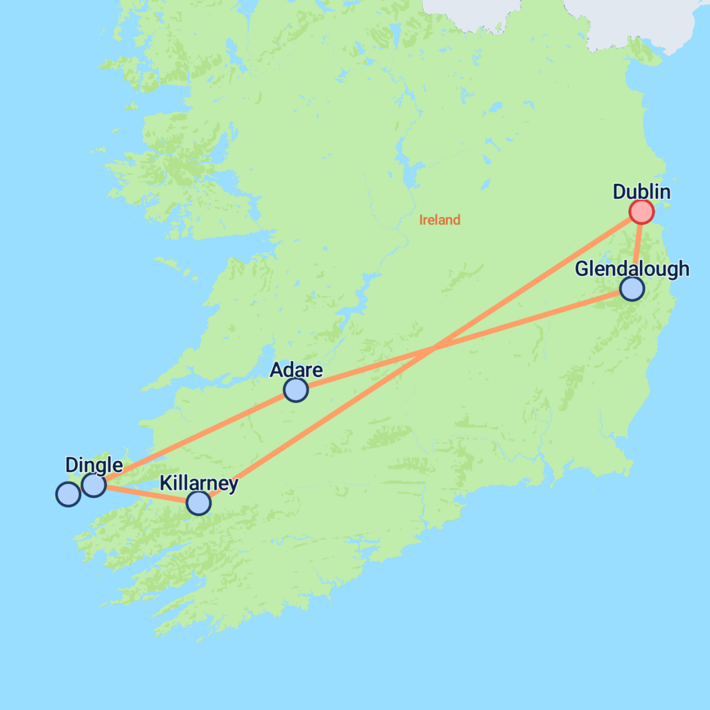 Wild Ireland Express (Hotel) - 3 days Map