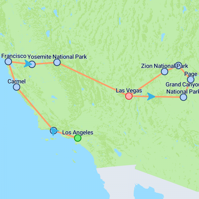 Tour | Los Angeles Loop - 7 days | On The Go Tours | 3087/LALOOP