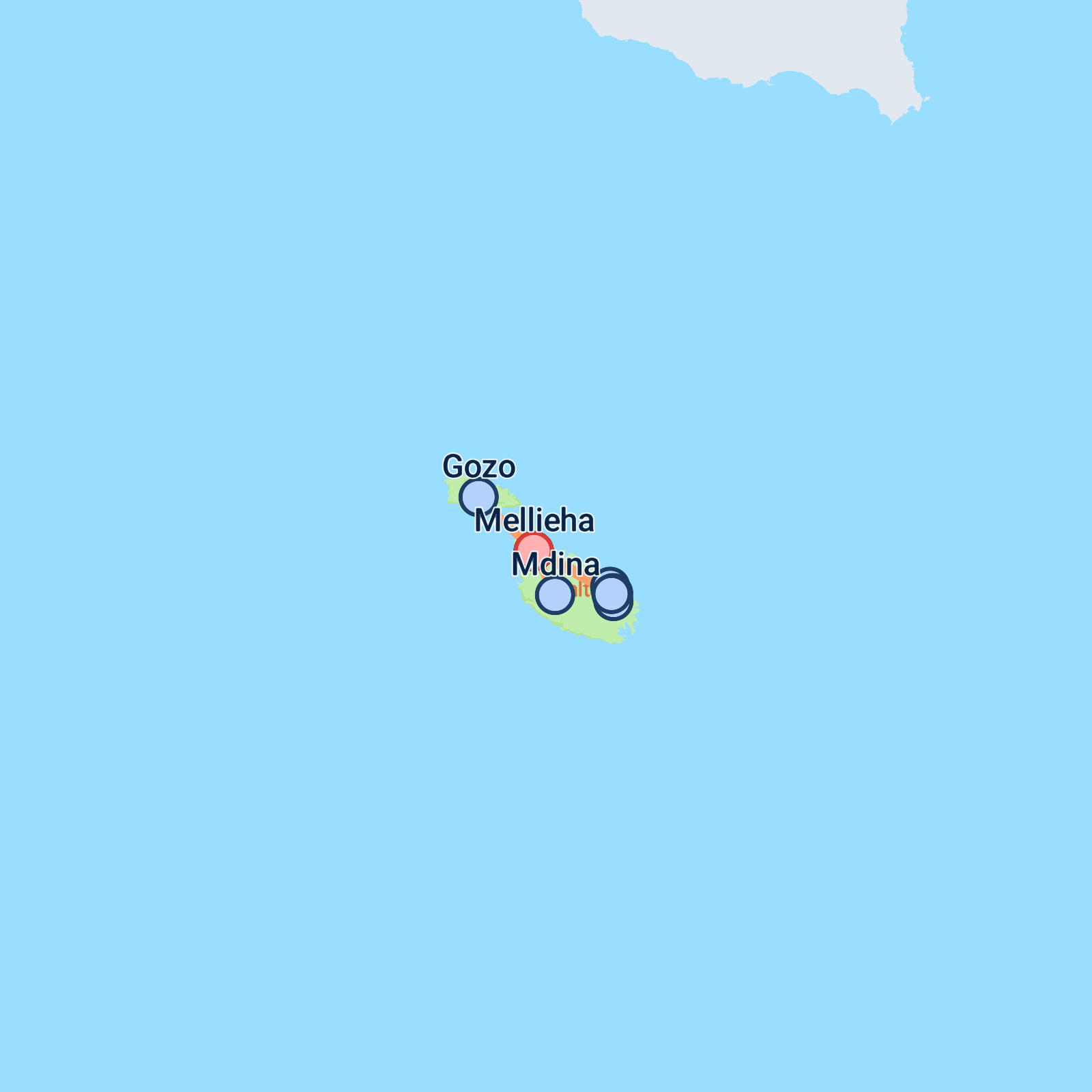 Map of Malta & Gozo Explorer - 8 days