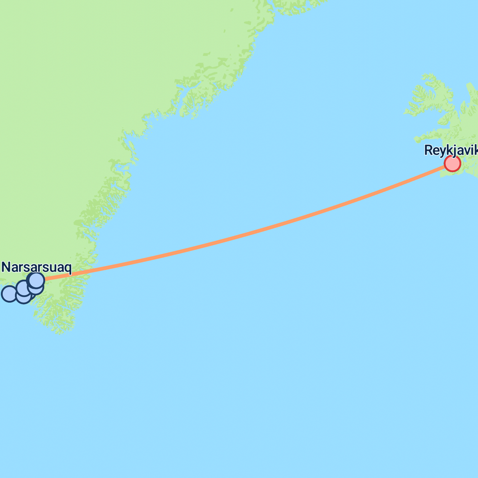 Map of South Greenland Uncovered - 8 days