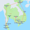 Thailand, Vietnam & Cambodia Adventure - 38 days Map