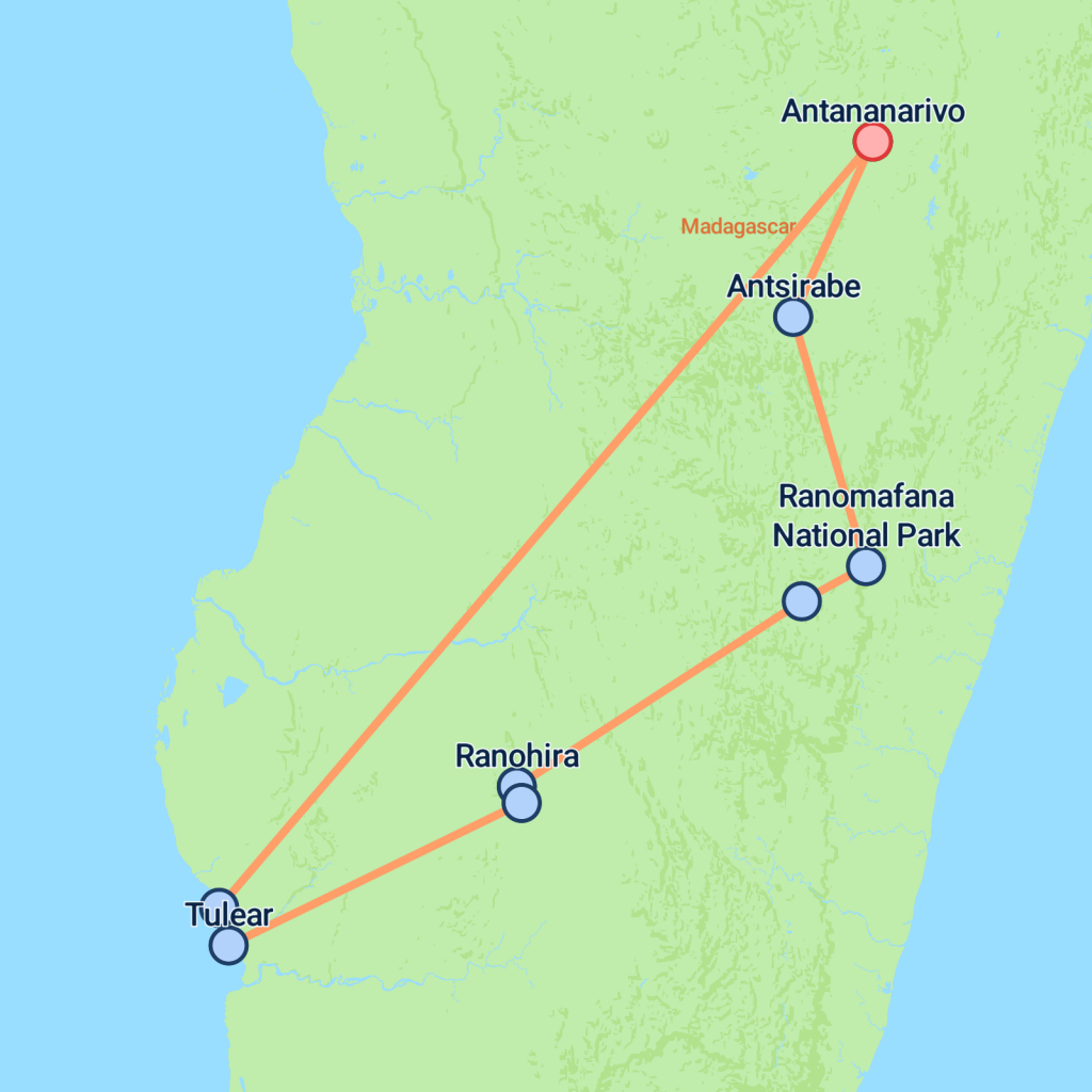 Madagascar Discovery - 10 days map