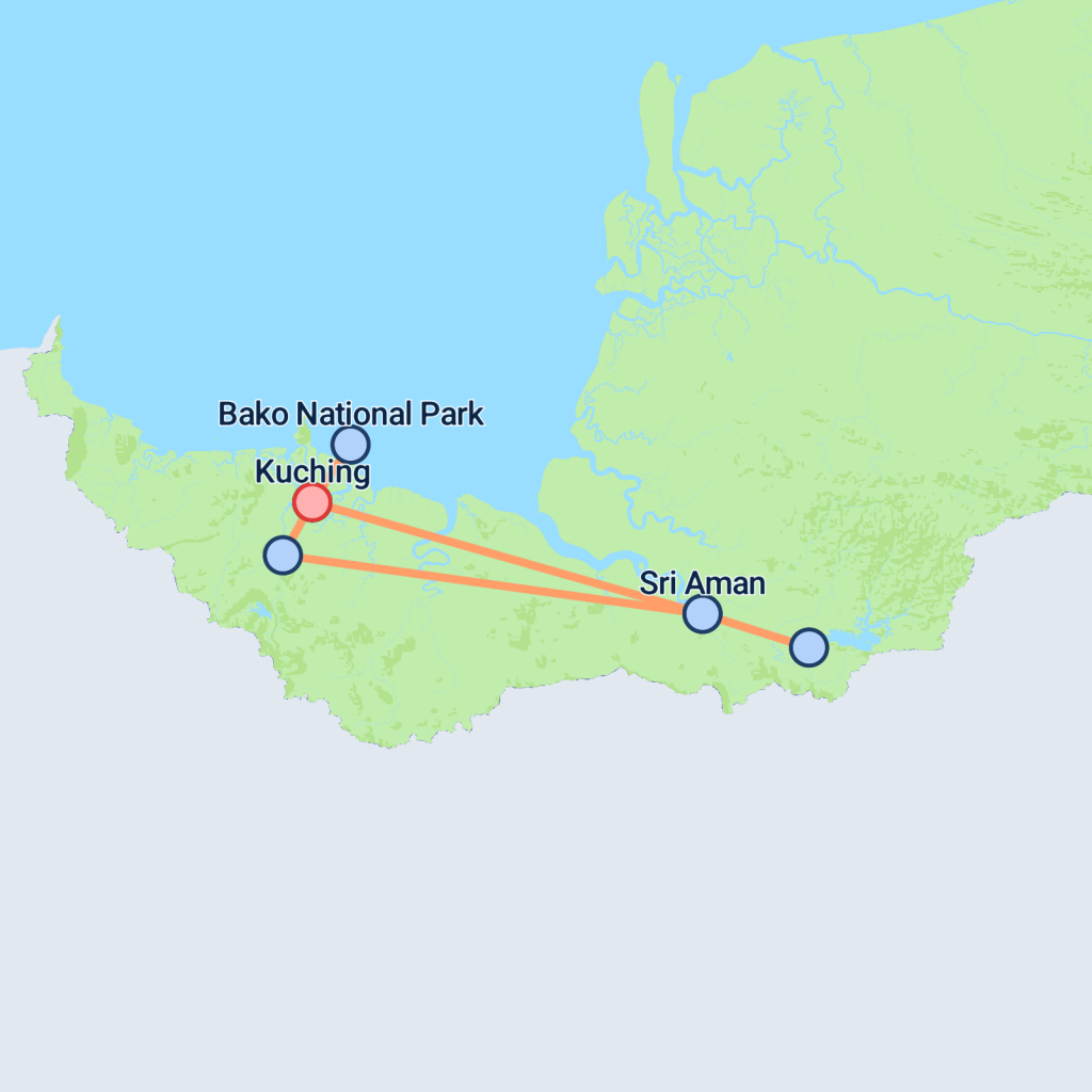 Kuching & Sarawak Express (Superior) - 5 days map