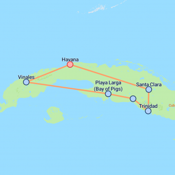 Best of Cuba (Women Only)  - 8 days map