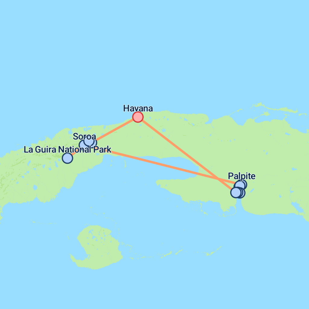 Cuba Birdwatching Adventure - 9 days map
