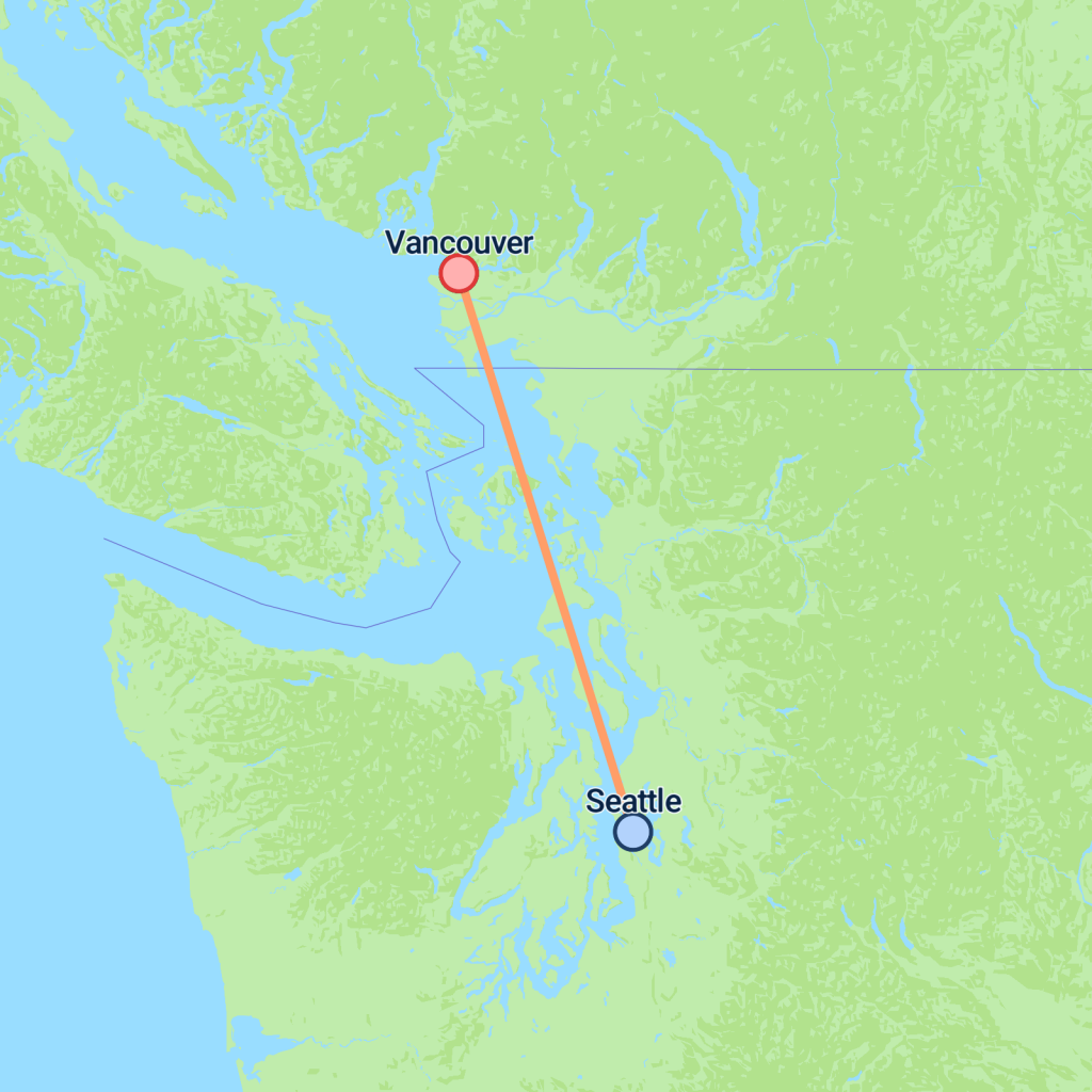 Seattle Explorer & Baseball - 2 days map