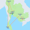 Thailand & Cambodia Family Adventure - 15 days Map