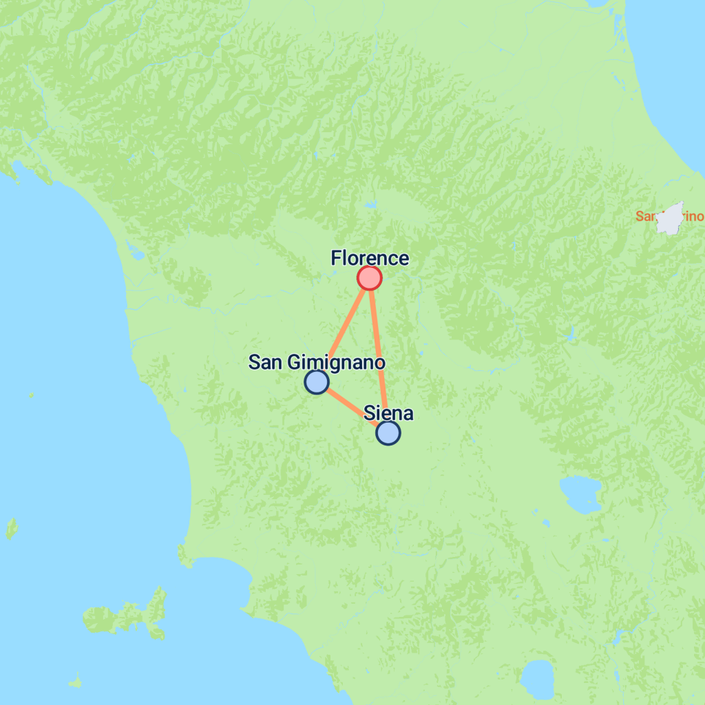Fantastic Florence (4 Star) - 4 days map
