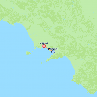 Naples & Pompeii Explorer (4 Star) - 4 days map