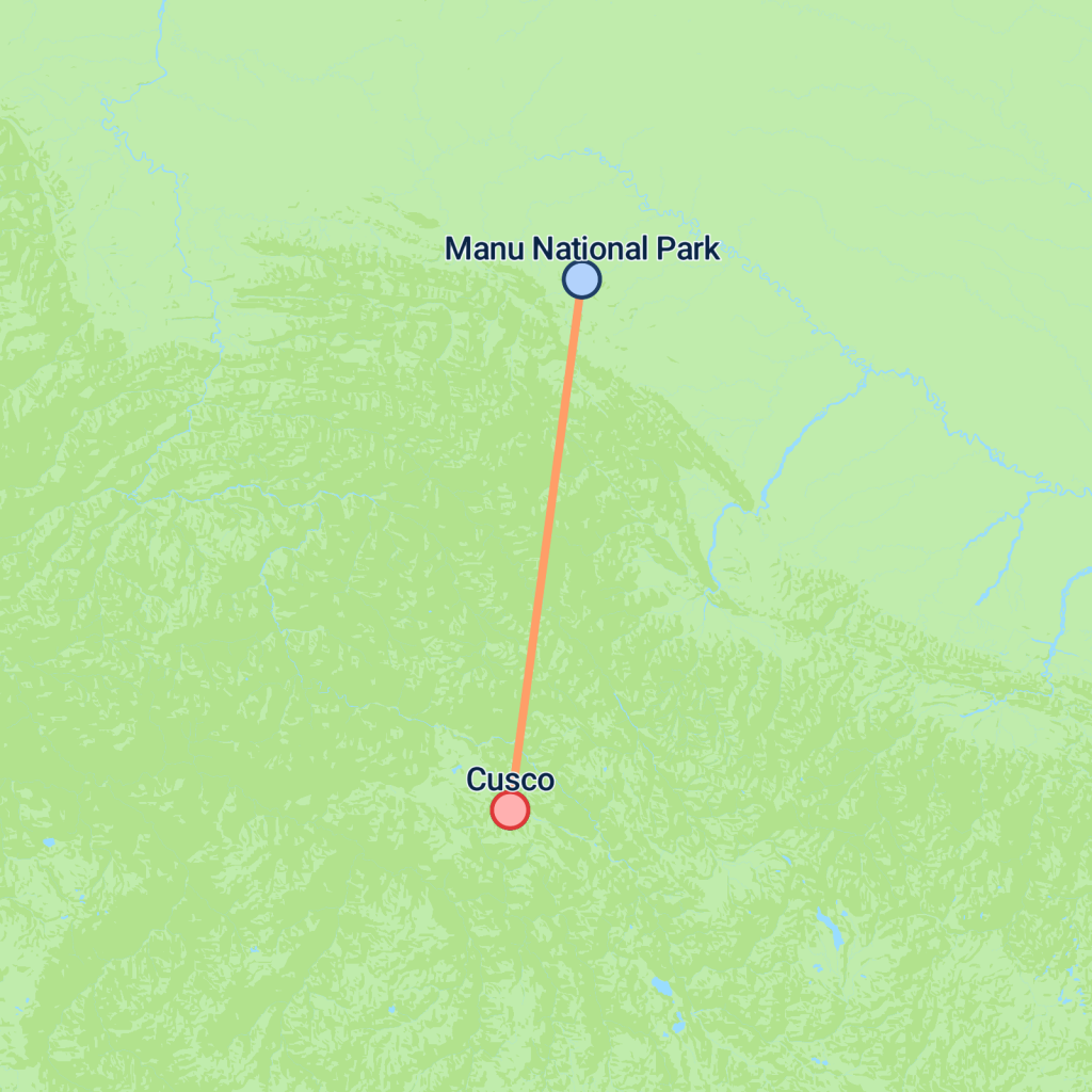 Peru Amazon Adventure - 5 days map