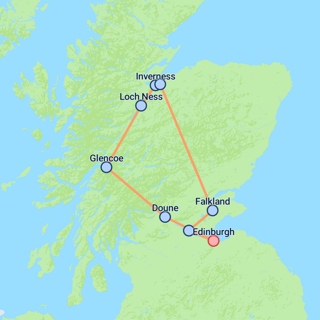 Outlander TV Overnight - 2 days map