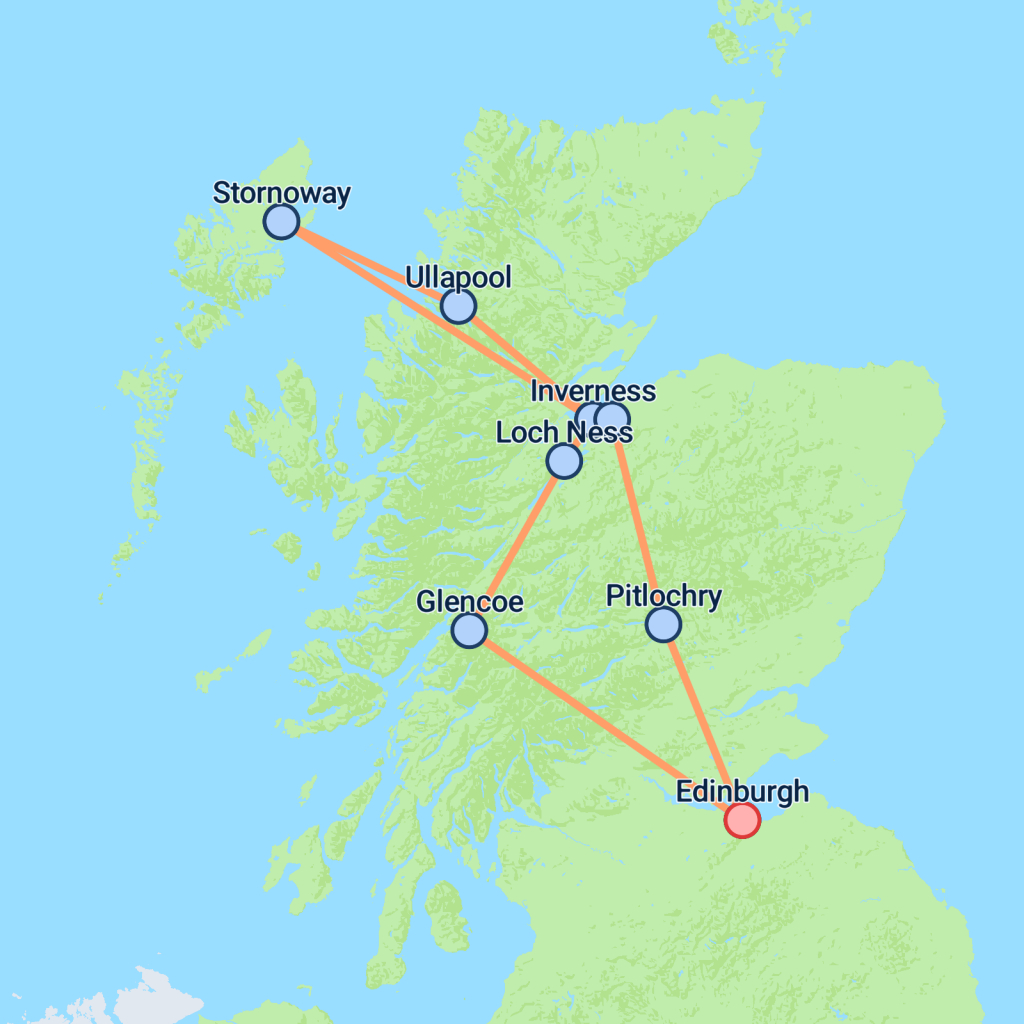 Escape to the Hebrides - 5 days map