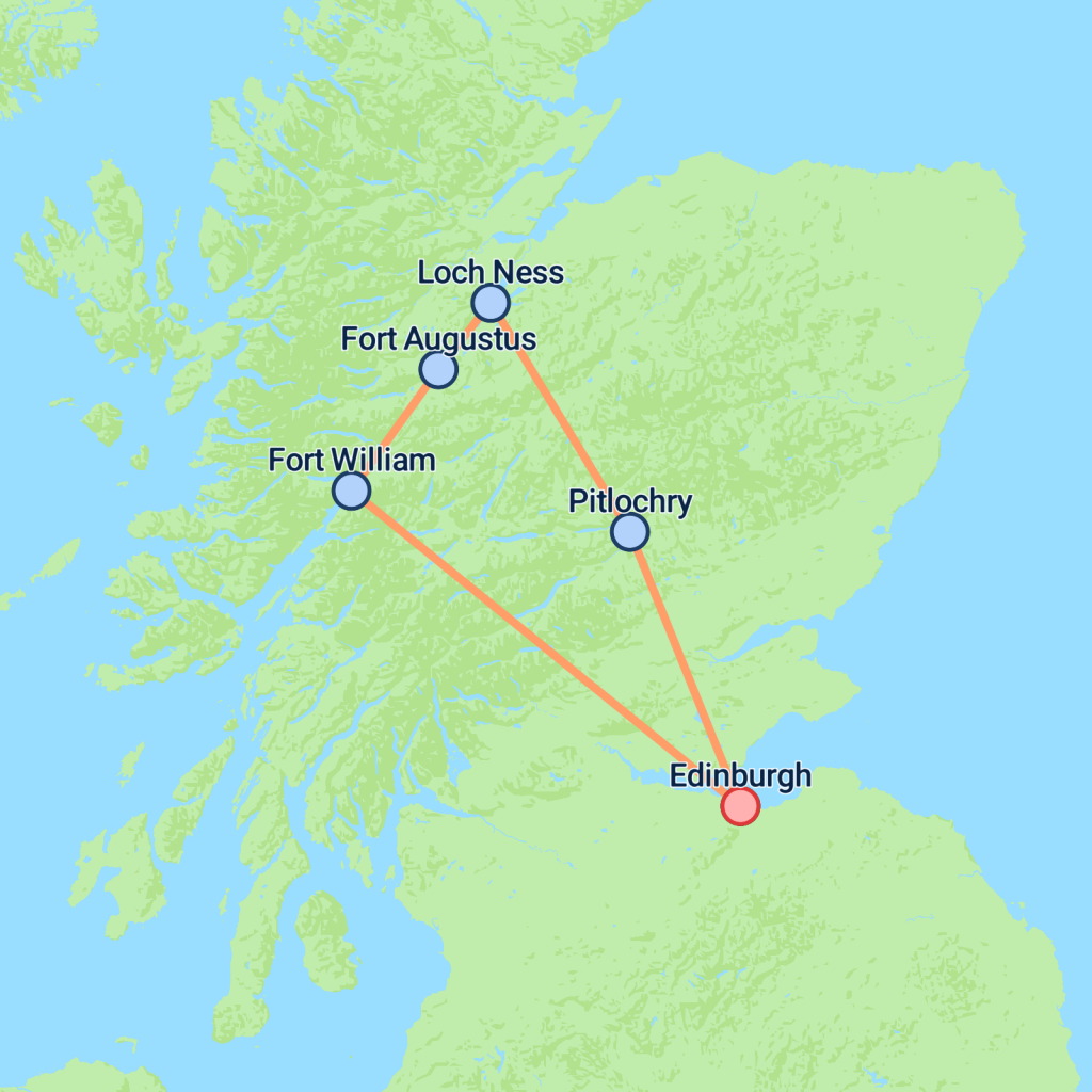 Jacobite Steam Train Express - 2 days map