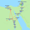 Holy Lands Odyssey Jerusalem to Cairo - 21 days Map