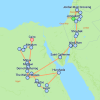 Journey Through Holy Lands and Deserts - 19 days Map