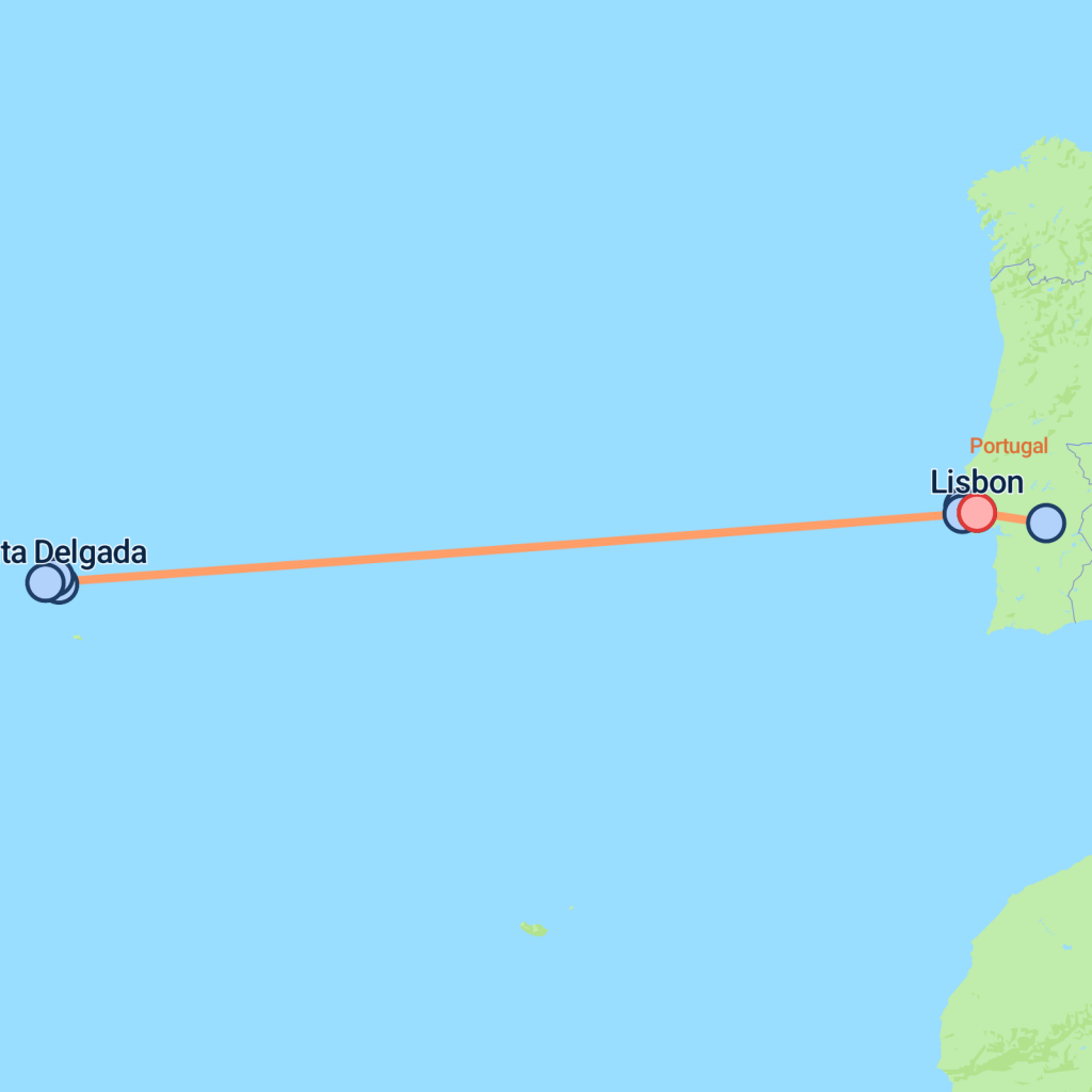 Essence of Portugal & the Azores - 9 days map