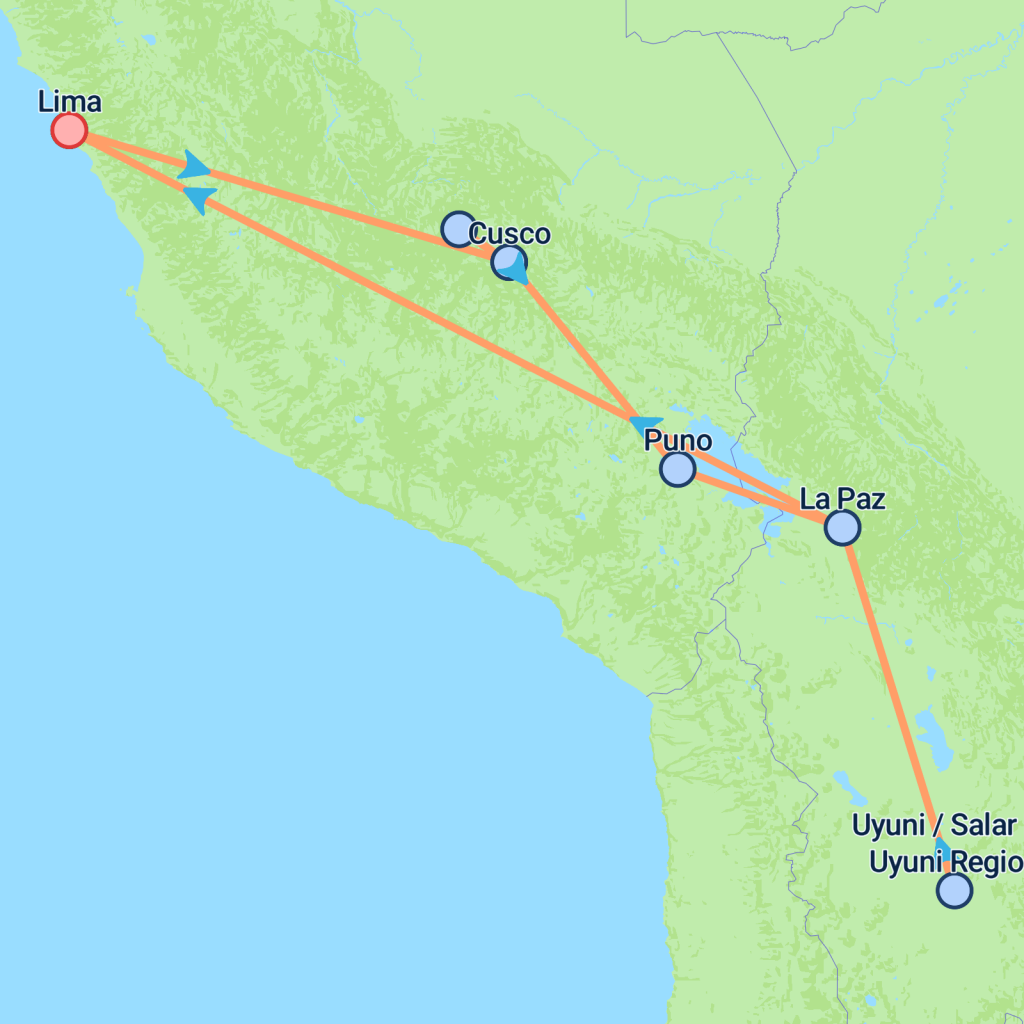 The Uyuni Salt Flats is one of the best places to visit in South America