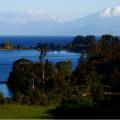 Houses along the waterfront of Puerto Varas